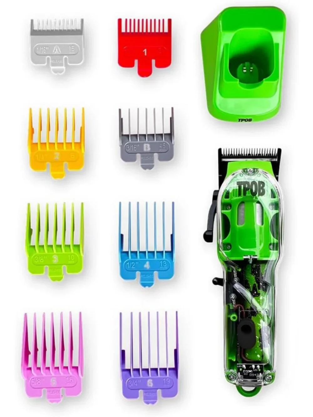 Men's Hair Clippers - 6800 RPM, Matte Green Case, X Fade Blade, Perfect for